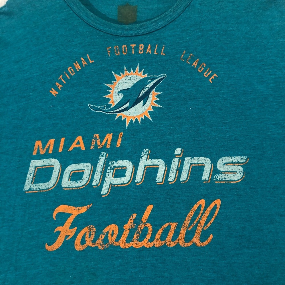 NFL Miami Dolphins Football T-Shirt Graphic Print Short Sleeve Men's Size 2XL
